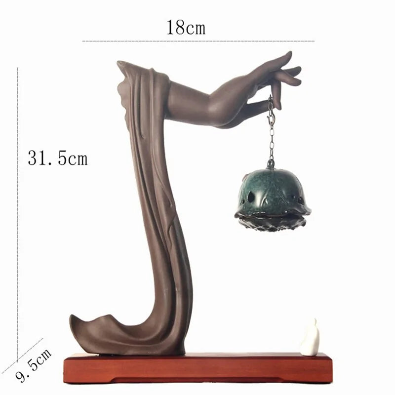 Buddha's Hand Backflow Incense Burner
