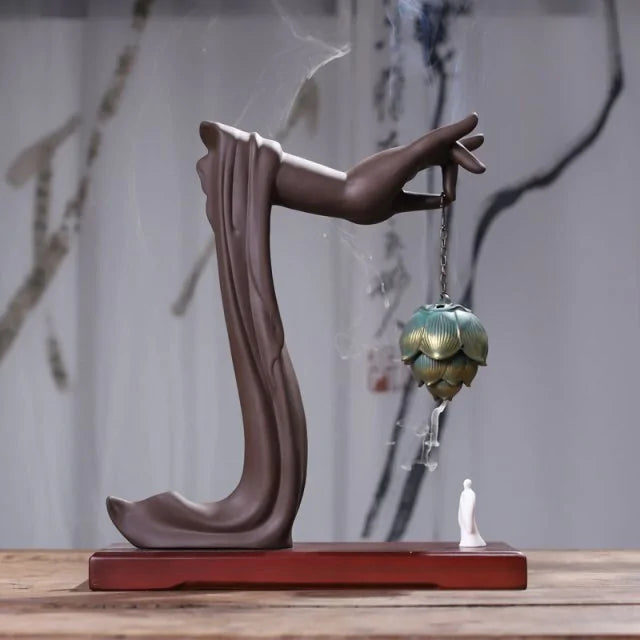 Buddha's Hand Backflow Incense Burner