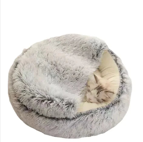 Semi-Closed Pet Bed – Cozy Year-Round Comfort